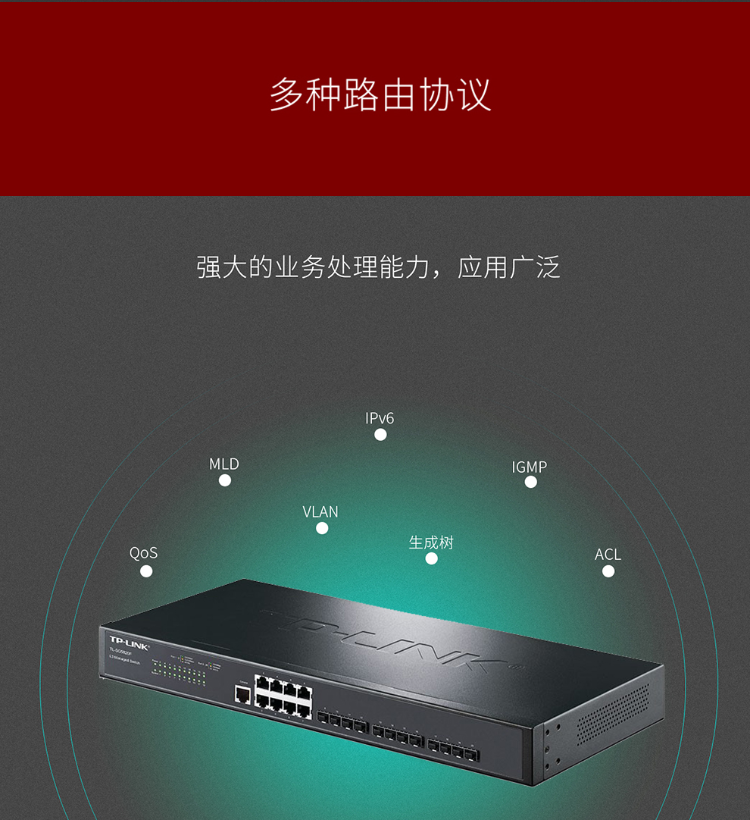 TPlink 20口全千兆企業級三層網管交換機