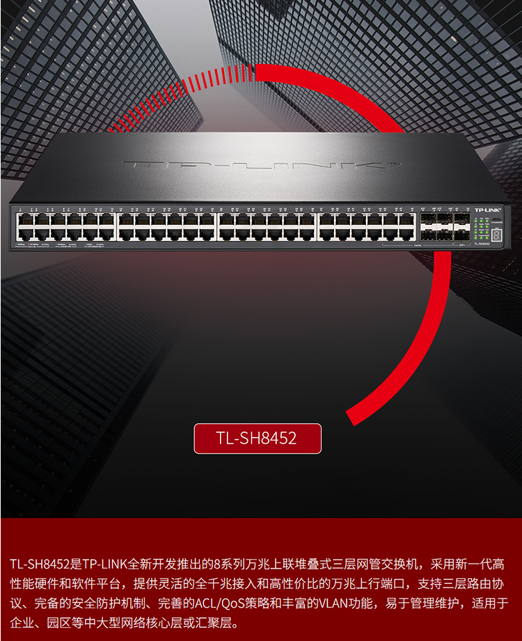 TP-LINK TL-SH8452 三層網管交換機