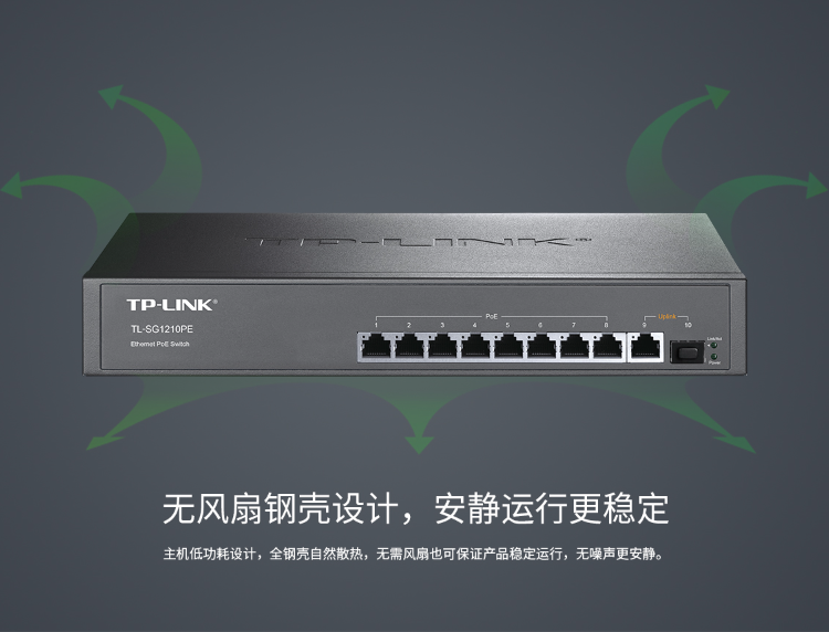 TP-LINK 8口全千兆以太網PoE交換機