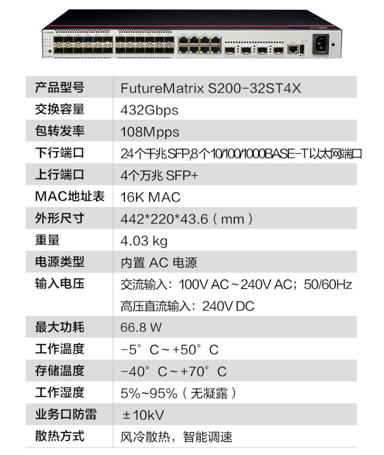 華為數通智選 S200-32ST4X 企業交換機