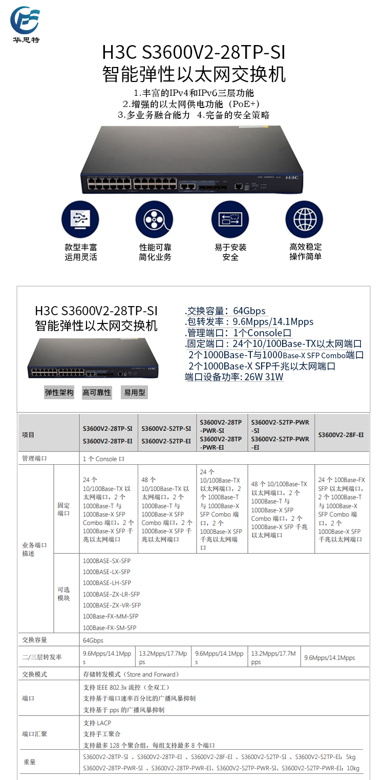 華三 智能網管企業級交換機