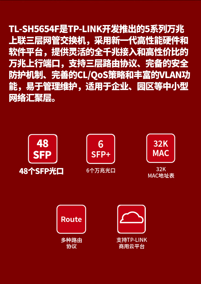 TP-LINK三層網管交換機TL-SH5654F